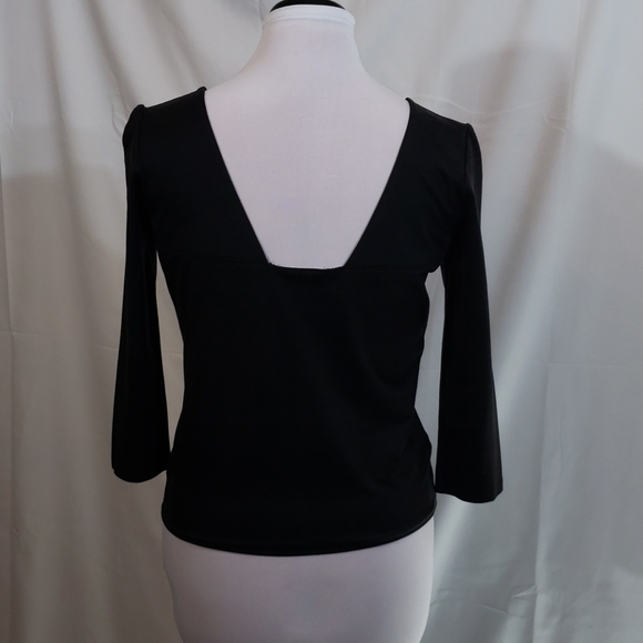 NWT Dana Buchman Black Silk Blend Top Small - Picture 2 of 9